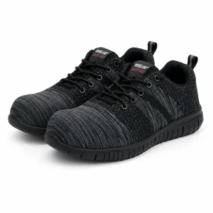 Workland SBP Non-Metal Safety Shoes for Men & Women | Lightweight Breathable Mesh Work Sneakers with Kevlar Protection Plate & EVA Sole | Composite Toe, Slip & Oil Resistant, Black