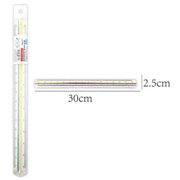 MOTARRO MI047-2 Triangle Ruler Set Square, Clear Plastic Geometry Tool for Students, School & Office