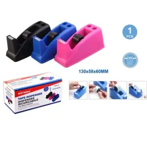 MOTARRO Tape Dispenser MT001-6, Heavy-Duty Desktop Tape Cutter for Office, School & Home – Non-Slip Base, Easy Tape Loading & Smooth Cutting Blade