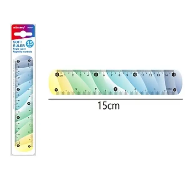 MOTARRO Soft Ruler 15cm MI083-1 – Flexible Measuring Scale for School, Students, Office & Drawing