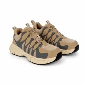 Workland SBP Low Ankle Shoes for Men, Non-Metal Steel Toe, Slip Resistant Protective Work Shoes, Beige