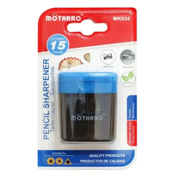 MOTARRO Pencil Sharpener MK034 – Durable Manual Sharpener for School, Office, and Art Supplies – Easy to Use