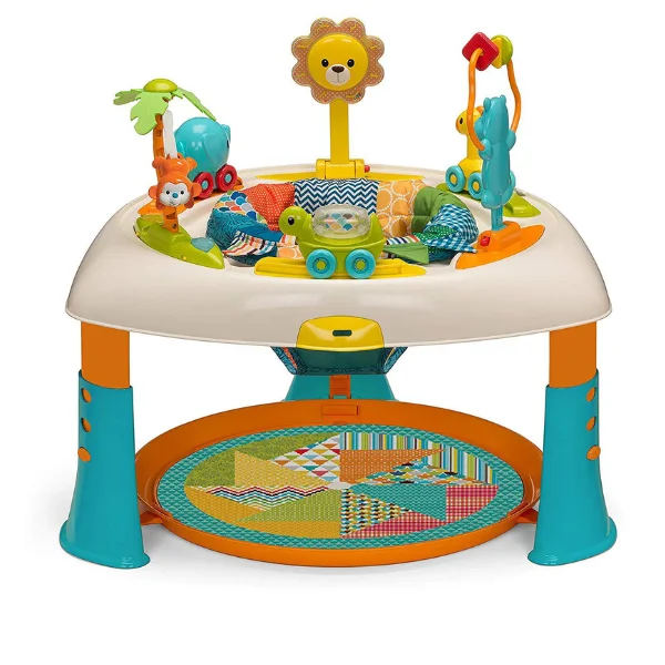 Infantino Sit & Spin Activity Table for Infants 6m+, 360° Rotating Seat, Interactive Toys with Music & Lights