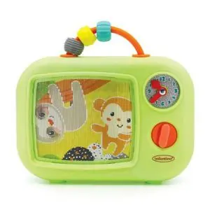 Infantino Musical TV Toddler Activity Toy, Colorful, Durable, Enhance Motor Skills, 9 Months, ‎22 x 24.5 x 5 cm - Green