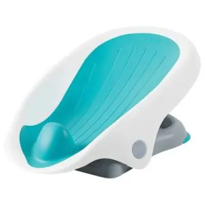 Summer Infant Clean Rinse Grow-With-Me Baby Bather – Adjustable Recline Newborn to Toddler Bath Seat for Sink or Tub, Quick-Dry Mesh, Foldable Design, Aqua
