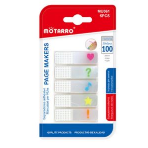 MOTARRO Page Markers MU061 – Colorful Sticky Page Tabs for Notes, Bookmarks & Indexing – Reusable Adhesive Flags for Office, School & Study Use