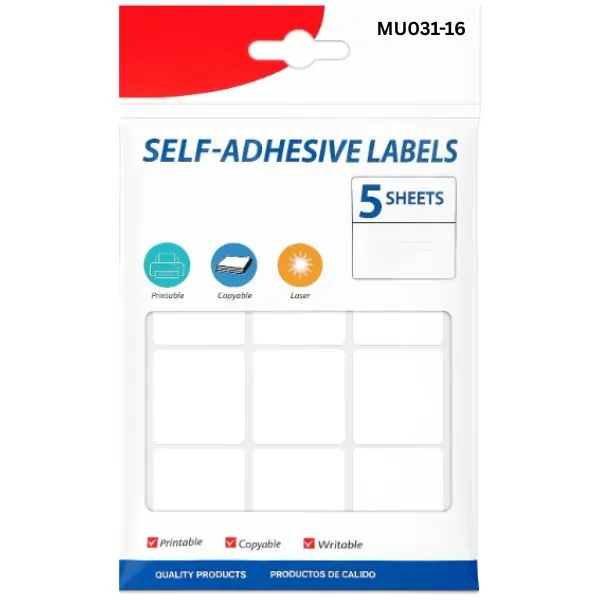 MOTARRO Adhesive Labels MU031-16 – Self Adhesive Stickers for Office, School & Home Use