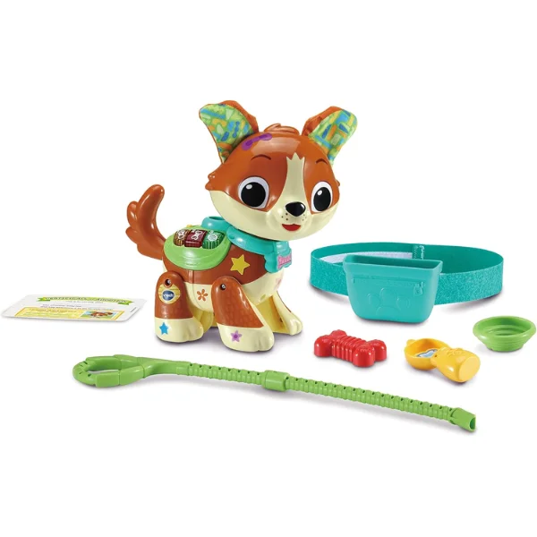 VTech Let's Go Action Pup, Interactive Pretend Play Puppy with Colours & Numbers- 18-36 Months
