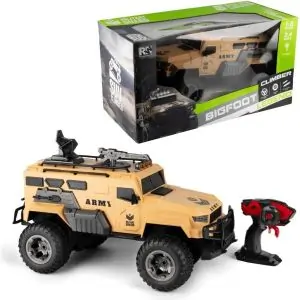 RW 1:8 Scale 2.4G Big Foot Army RC Truck - High-Speed Off-Road Truck, Realistic Design for Ages 6+ - Yellow