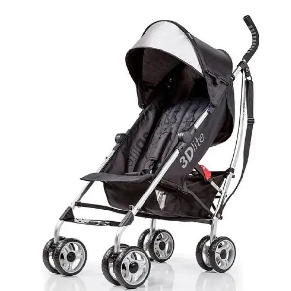 Ingenuity 3Dlite Convenience Stroller, Lightweight, Foldable, Adjustable Recline, 6 to 24 Months, 22 x 26 x 103 cm - Black
