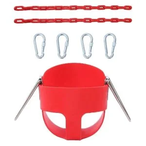 AL ARQAM Baby Swing Seat - Baby Toddler For Kids Activities Seat Complete Set - Red