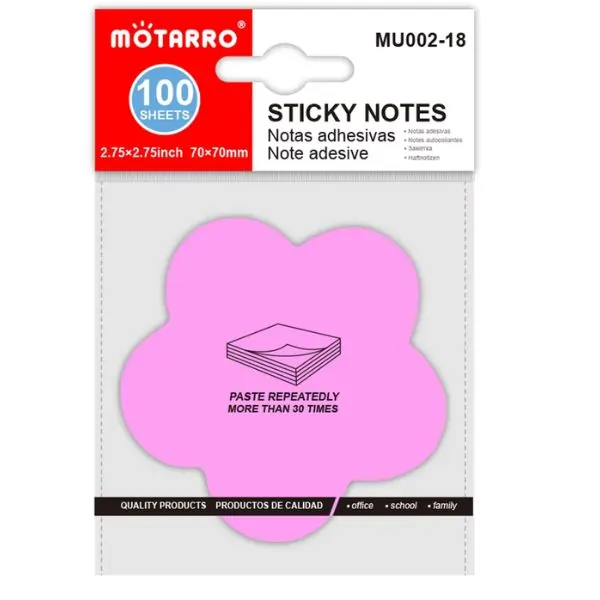 MOTARRO MU002-18 Sticky Notes, Self Adhesive Memo Note Pads for Office, School, Study & Home Use