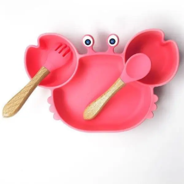 ALGO Baby Silicone Food Plate for Babies & Toddlers – BPA Free, Non-Toxic Feeding Plate with Suction Base