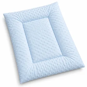 AL ARQAM Soft Padded Baby Mat with Raised Dot Texture, Cushioned Border, 70 x 50 cm - Light Blue