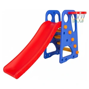AL ARQAM Kids Slide & Basketball Game Set - 168x86x108 cm, Indoor/Outdoor Playset for Toddlers, Fun Climbing and Sliding Activity