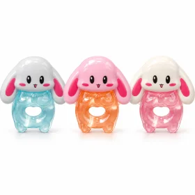 Baby Bunny Shaped Teether Toy with Easy-Grip Ring – Multicolor