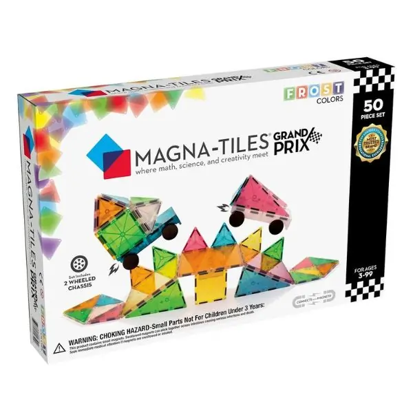 MAGNA-TILES Grand Prix Building Set BPA Free, BPS Free, Latex Free, 46 x 6 x 30 cm, 3 Years+, Multicolor - 50 Pieces