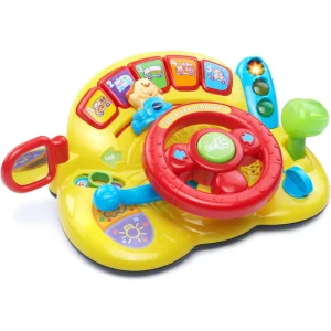 Vtech Tiny Tot Driver - Interactive Learning Toy for Toddlers, 12M , Teaches Vehicles, Animals, Colors, Red