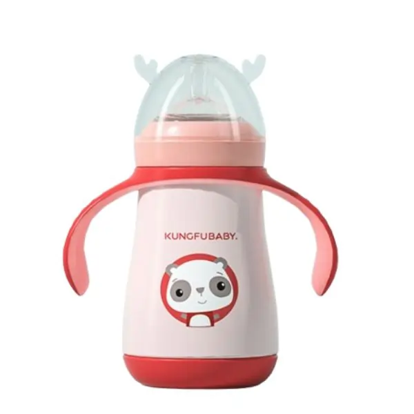 ALGO 3-in-1 Baby Feeding Bottle 260 ml, BPA Free Infant Milk Bottle with Soft Silicone Nipple, Anti-Colic Newborn Bottle