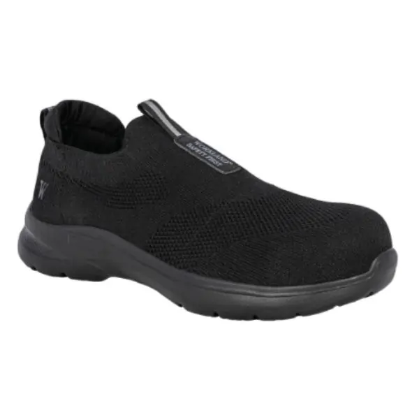 Workland SBP Low Ankle Non-Metal Shoes, Lightweight Slip-On Work Shoes – Black