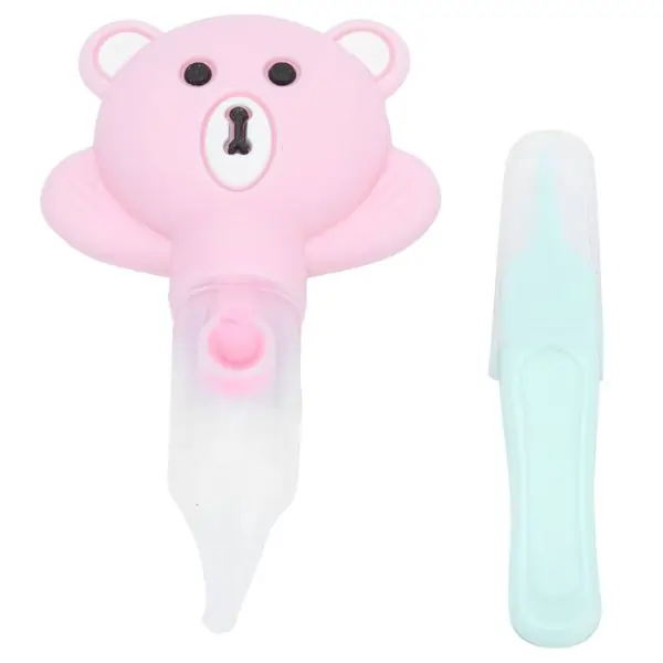 Hercules Bear Soft Silicone Nasal Aspirator for Babies & Toddlers, BPA-Free Baby Nose Suction Bulb Cleaner for Newborns & Infants