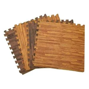 AL ARQAM 60x60cm Wooden Pattern Interlock Puzzle Floor Eva Mat Set of 4 – Fun, Durable & Educational Playmat for Kindergarten, Yoga Room, Bedroom & Living Room