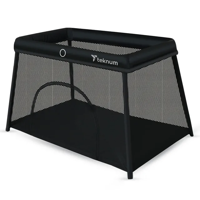 Teknum -Midnight Black Portable Quick Fold Playard & Cot