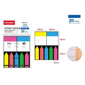 MOTARRO Sticky Notes MU111-1 – Reusable Self-Adhesive Memo Pads – Easy Peel, Writable Sticky Notes for Office, School & Home