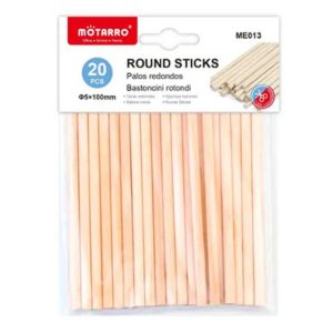 MOTARRO Wooden Stick ME013 – Durable Multi-Purpose Wooden Sticks for Crafts, Cleaning, Mixing & DIY Projects – Smooth Finish, Eco-Friendly Material