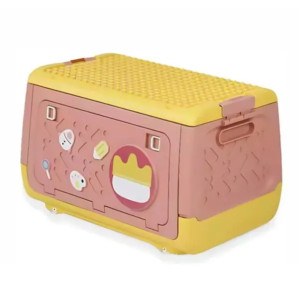 AL ARQAM Toy Storage Box with Wheels – Large Kids Organizer for Toys, Playroom, Bedroom, and Easy Rolling Cleanup