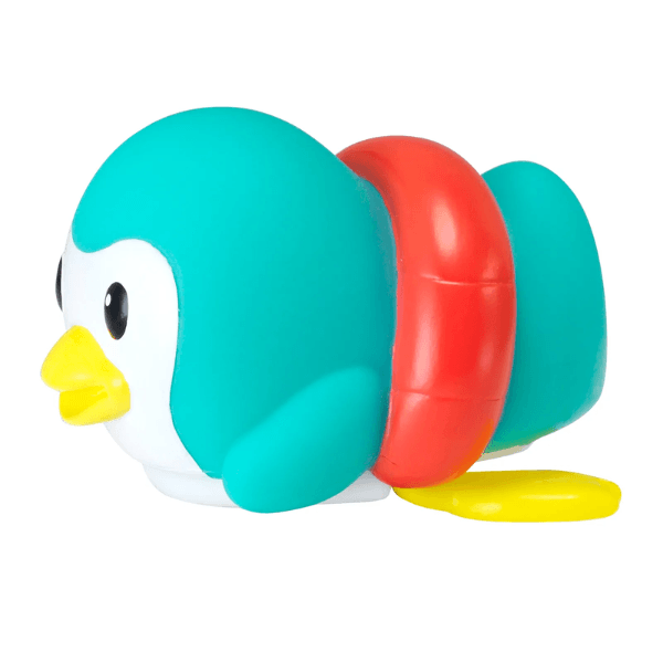Infantino Kick & Swim Bath Toys Pals - Windup Swimming Penguin, Easy Grip, BPA-Free Silicone, 4M+