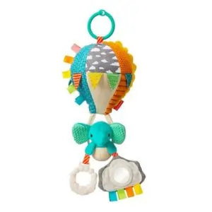 Infantino Playtime Pal Hot Air Balloon Stroller And Crib Toy, Different textures, Multi-sensory, BPA-free, 0 Months+, 14 x 9 x 36cm - Multicolor