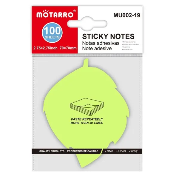 MOTARRO MU002-19 Sticky Notes, Self Adhesive Memo Note Pads for Office, School, Study & Home Use