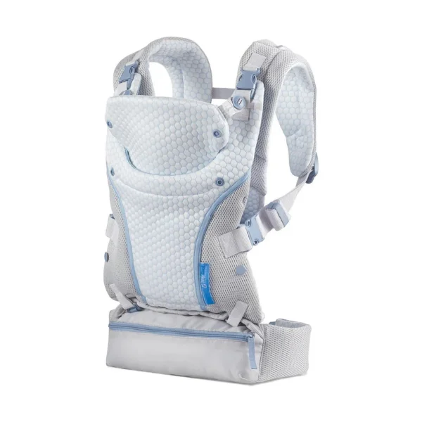 Infantino Staycool 4-in-1 Convertible Carrier, Ergonomic Design for Infant and Toddlers, 8-40 lbs with Storage Pocket, Gray