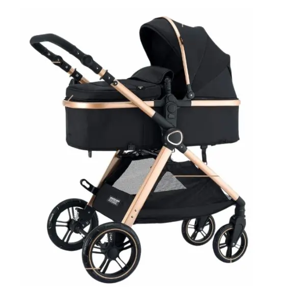 Kidilo 2-in-1 Baby Stroller – Convertible Bassinet Pushchair, Lightweight & Foldable Stroller for Newborns and Toddlers