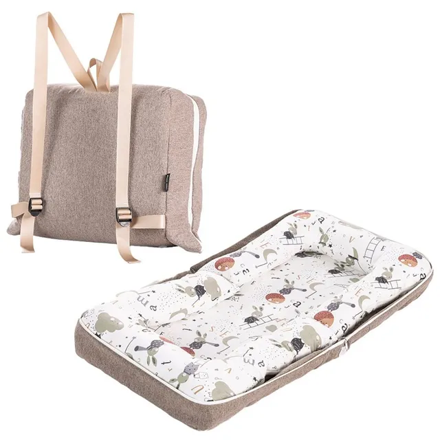 Little Story -Brown Portable Baby Nest & Lounger Sleeping Pod