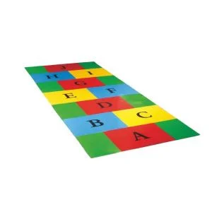 AL ARQAM Alphabet Hopscotch Mat – Non-Slip Kids Play Mat, Educational Game Carpet for Ages 3-7, 200x80x5cm, Ideal for Boys & Girls