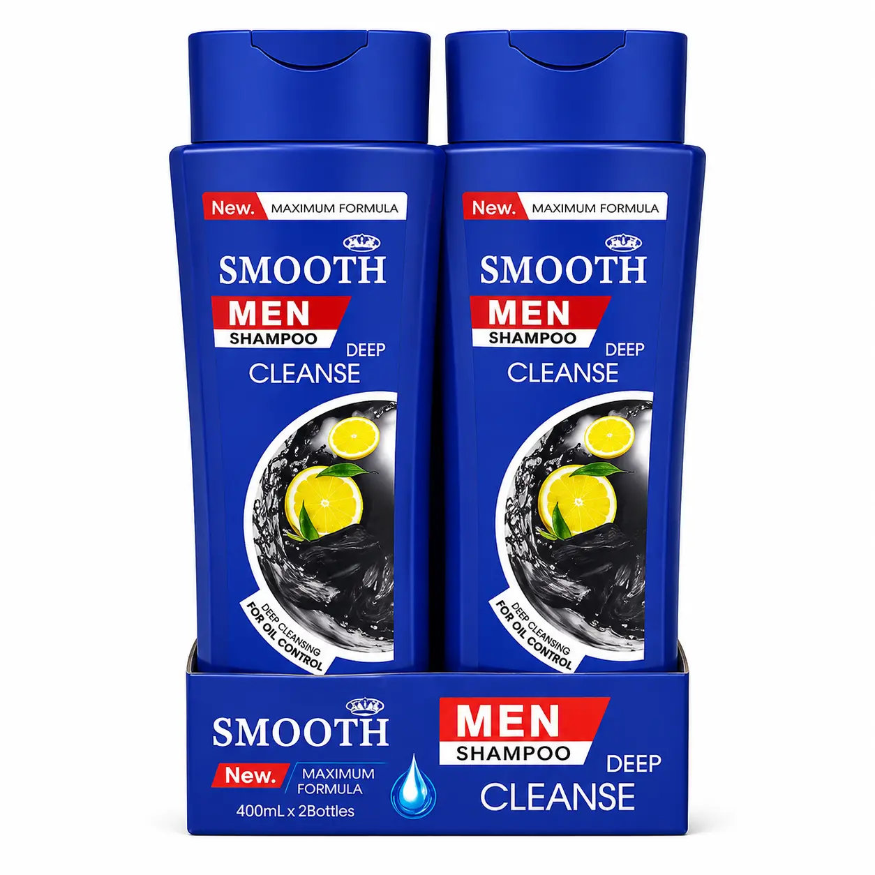 SMOOTH Cleanse Deep Shampoo 2-Pack Set (24ST/CTN) – Clarifying Shampoo for Oily Hair & Scalp Build-Up – Deep Cleansing, Refreshing Formula for Men & Women