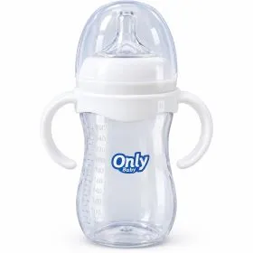Only Baby Natural Feeding Bottle 260ml, BPA-Free with Silicone Teat & Dual Handles – Clear