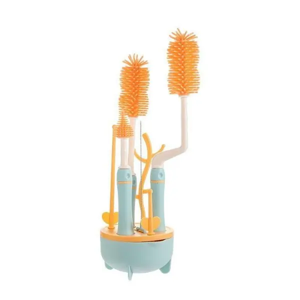 Hercules Bear Silicone Water Bottle Cleaning Brush Set – 8 PCS BPA-Free Flexible Cleaner Brushes for Bottles, Straws, Lids & Spouts