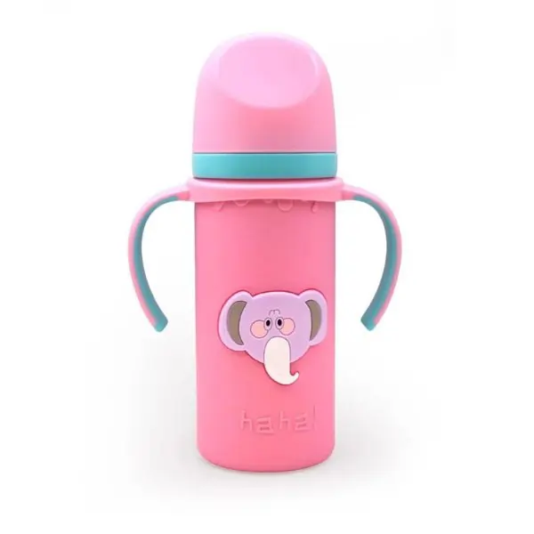 ALGO Glass Baby Milk Bottle with Protective Silicone Case – BPA-Free, Safe Feeding Bottle for Babies