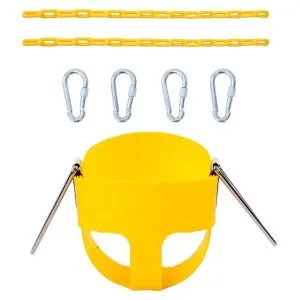 AL ARQAM Baby Swing Seat - Baby Toddler For Kids Activities Seat Complete Set - Yellow