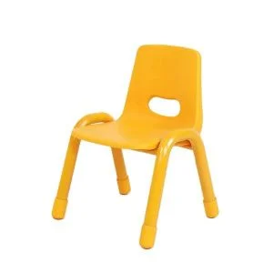 AL ARQAM 28cm Kids Classroom Study Chair with Metal Legs – Perfect for Kindergarten & Nursery Education Rooms, Yellow