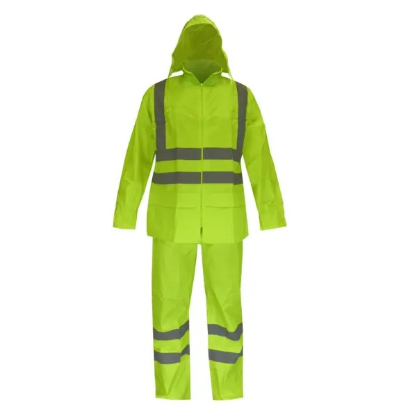 AL ARQAM PVC Polyester Rain Suit, Waterproof Rainwear Set for Men, Heavy Duty Rain Jacket & Pants for Outdoor Work