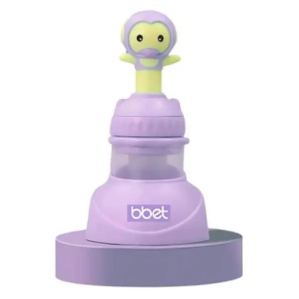 BBET Penguin Baby Fruit Feeder with Base Holder 30ml, BPA-Free Silicone Teether & First Food Feeder for Infants